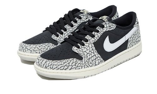 Sneakers éditions limitées et authentiques Air Jordan 1 Retro Low OG Black Cement - CZ0790-001 - Kickzmi