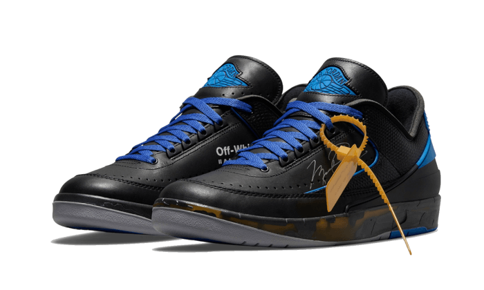 Air Jordan 2 Retro Low SP Off-White Black Blue - DJ4375-004 - Kickzmi