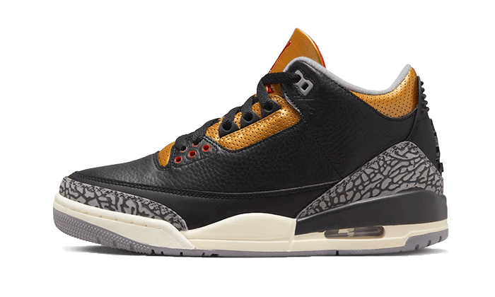 Sneakers éditions limitées et authentiques Air Jordan 3 Retro Black Cement Gold - CK9246-067 - Kickzmi