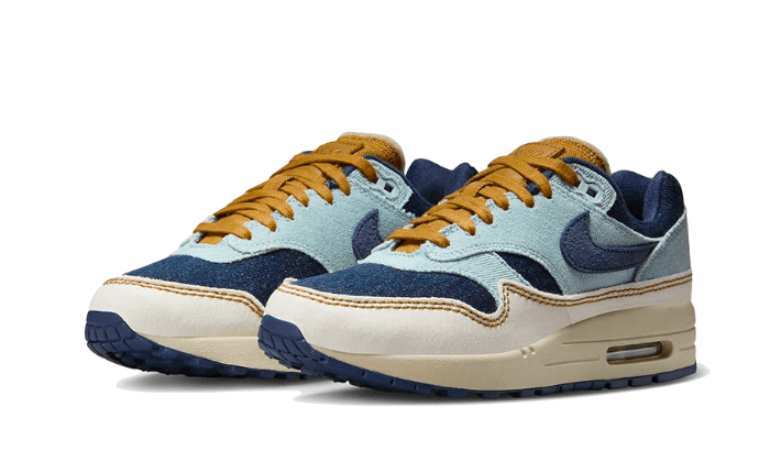 Sneakers éditions limitées et authentiques Nike Air Max 1 ‘87 Denim Aura - FQ8900-440 - Kickzmi