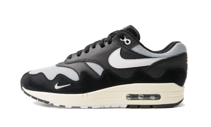 Sneakers éditions limitées et authentiques Nike Air Max 1 Patta Black Grey (Special Box + Bracelet) - DQ0299-001 - Kickzmi