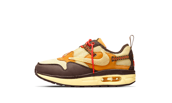 Sneakers éditions limitées et authentiques Nike Air Max 1 Travis Scott Cactus Jack Baroque Brown Enfant (PS) - DN4169-200 - Kickzmi