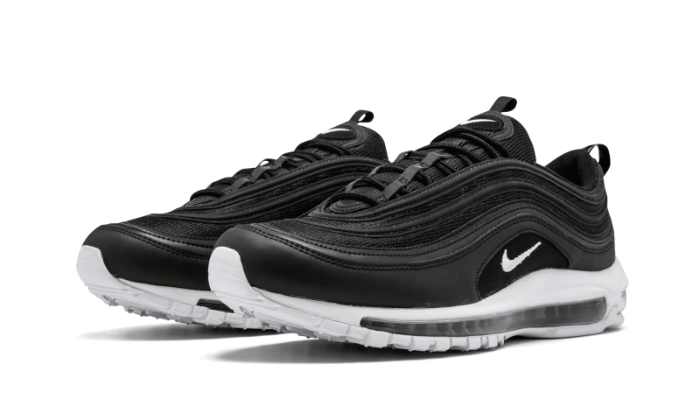 Sneakers éditions limitées et authentiques Nike Air Max 97 Black White Swoosh - 921826-001 - Kickzmi