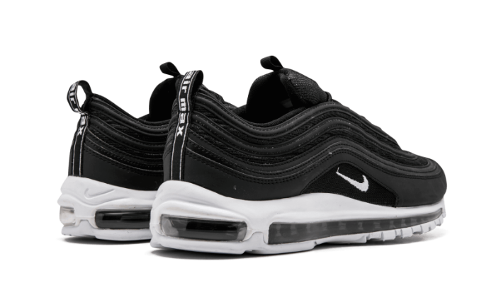 Sneakers éditions limitées et authentiques Nike Air Max 97 Black White Swoosh - 921826-001 - Kickzmi