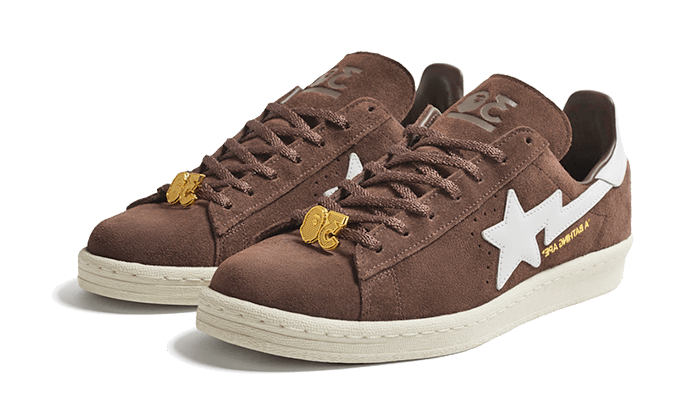 Sneakers éditions limitées et authentiques Adidas Campus 80s Bape Brown - IF3379 - Kickzmi