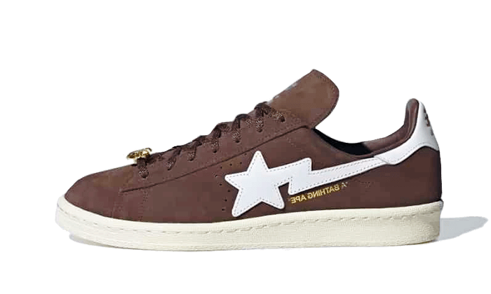 Sneakers éditions limitées et authentiques Adidas Campus 80s Bape Brown - IF3379 - Kickzmi