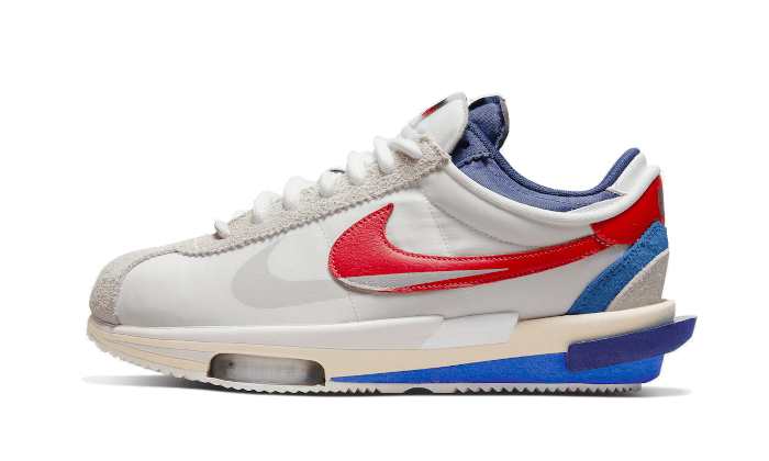 Nike Cortez 4.0 Sacai White University Red Blue - DQ0581-100 - Kickzmi