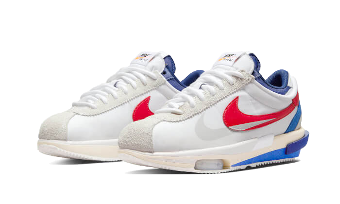 Nike Cortez 4.0 Sacai White University Red Blue - DQ0581-100 - Kickzmi