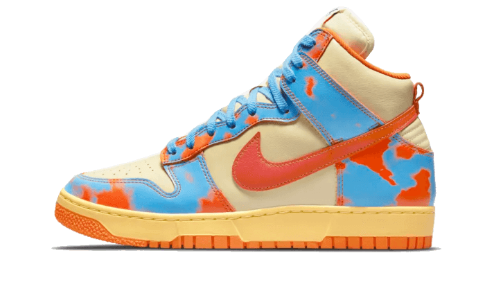 Sneakers limitées et authentiques Nike Dunk High 1985 Acid Wash Orange - DD9404-800 - Kickzmi