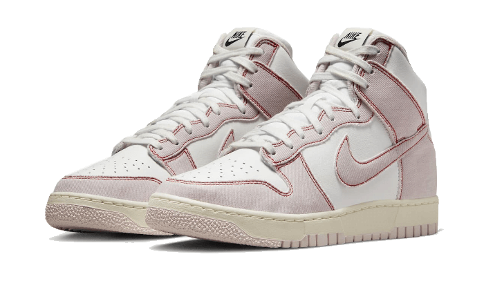 Sneakers limitées et authentiques Nike Dunk High 1985 Barely Rose Denim - DQ8799-100 - Kickzmi