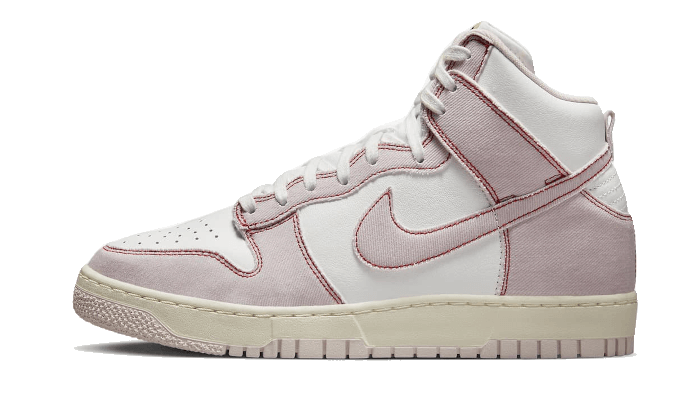 Sneakers limitées et authentiques Nike Dunk High 1985 Barely Rose Denim - DQ8799-100 - Kickzmi