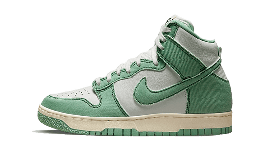 Sneakers limitées et authentiques Nike Dunk High 1985 Enamel Green Denim - DV1143-300 - Kickzmi