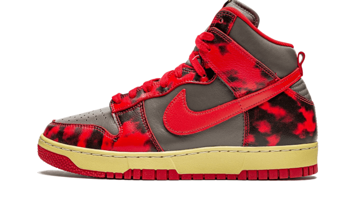 Sneakers limitées et authentiques Nike Dunk High 1985 Red Acid Wash - DD9404-600 - Kickzmi