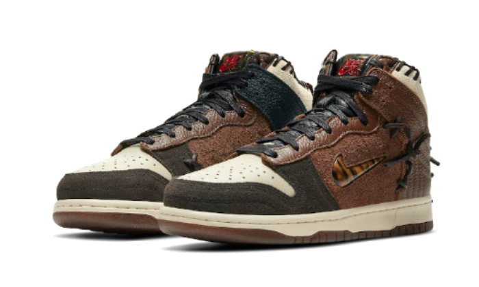 Sneakers éditions limitées et authentiques Nike Dunk High Bodega Legend Fauna Brown - CZ8125-200 - Kickzmi