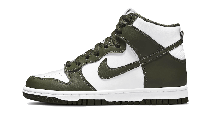 Sneakers limitées et authentiques Nike Dunk High Cargo Khaki - DB2179-105 / DD1399-107 - Kickzmi