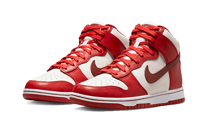 Sneakers limitées et authentiques Nike Dunk High LXX Cinnabar - DX0346-600 - Kickzmi