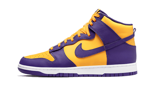 Sneakers limitées et authentiques Nike Dunk High Lakers - DD1399-500 / DZ4454-500 - Kickzmi