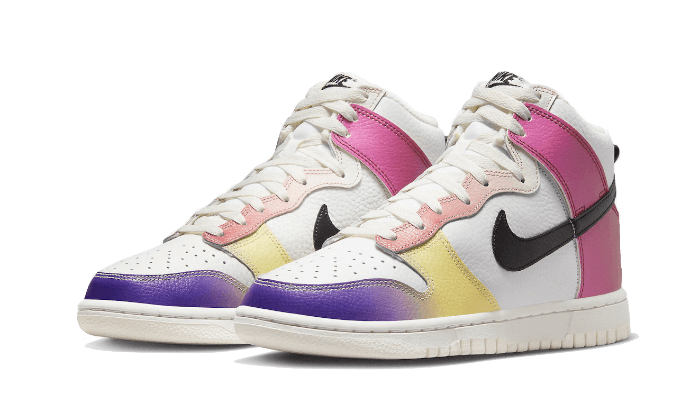 Sneakers limitées et authentiques Nike Dunk High Multi-Color Gradient - FD0802-100 - Kickzmi