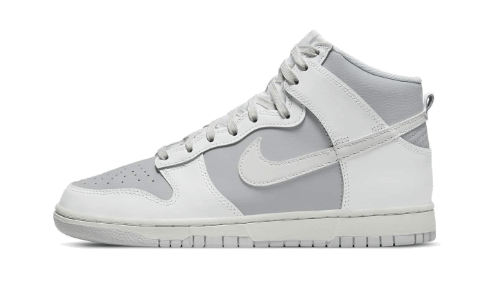 Sneakers limitées et authentiques Nike Dunk High Retro Grey White - DJ6189-100 - Kickzmi