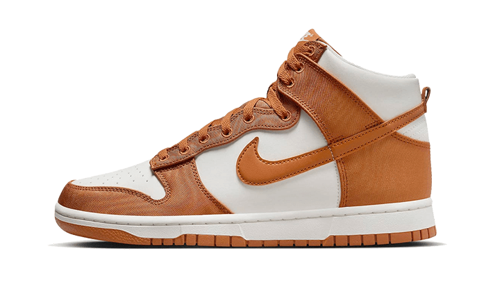 Sneakers éditions limitées et authentiques Nike Dunk High Satin Curry - DV7223-800 - Kickzmi