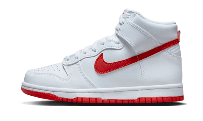 Nike Dunk High White Picante Red - DV0828-100 / DB2179-111 - Kickzmi