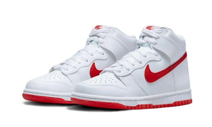 Nike Dunk High White Picante Red - DV0828-100 / DB2179-111 - Kickzmi