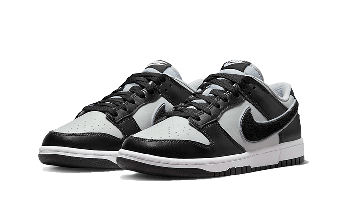 Nike Dunk Low Chenille Swoosh Grey Black - DQ7683-001 - Kickzmi