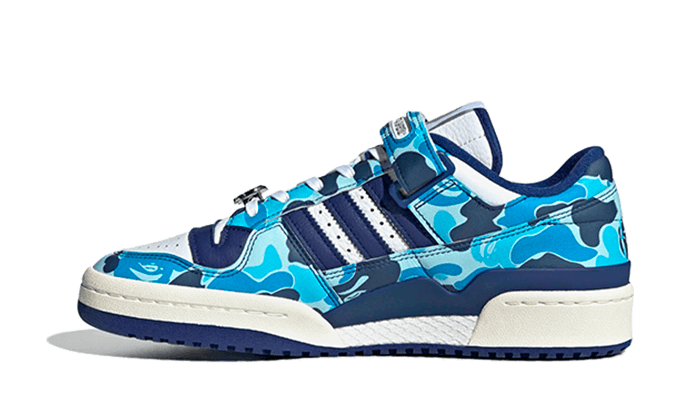 Sneakers éditions limitées et authentiques Adidas Forum 84 Low Bape 30th Anniversary Blue Camo - ID4772 - Kickzmi