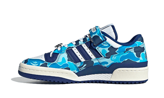 Sneakers éditions limitées et authentiques Adidas Forum 84 Low Bape 30th Anniversary Blue Camo - ID4772 - Kickzmi