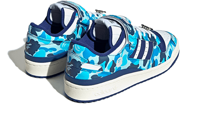 Sneakers éditions limitées et authentiques Adidas Forum 84 Low Bape 30th Anniversary Blue Camo - ID4772 - Kickzmi