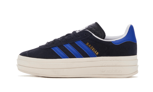 Sneakers éditions limitées et authentiques Adidas Gazelle Bold Core Black Lucid Blue - HQ4408 - Kickzmi