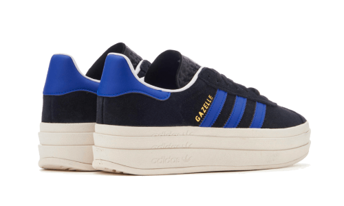 Sneakers éditions limitées et authentiques Adidas Gazelle Bold Core Black Lucid Blue - HQ4408 - Kickzmi
