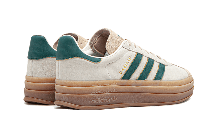 Adidas Gazelle Bold Magic Beige Collegiate Green - ID7056 - Kickzmi