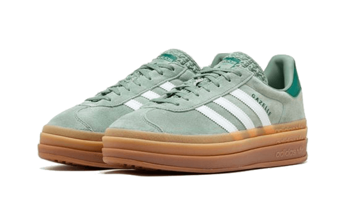 Sneakers éditions limitées et authentiques Adidas Gazelle Bold Silver Green - ID6998 - Kickzmi