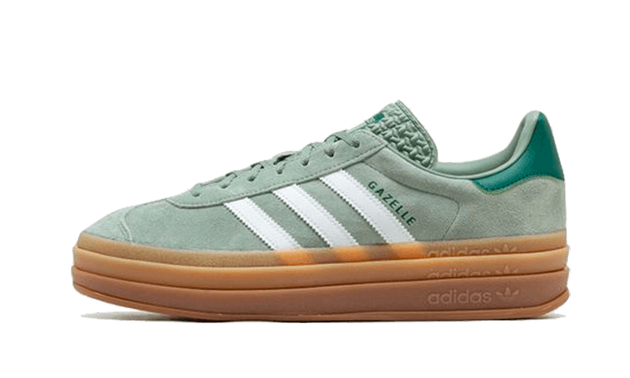 Sneakers éditions limitées et authentiques Adidas Gazelle Bold Silver Green - ID6998 - Kickzmi