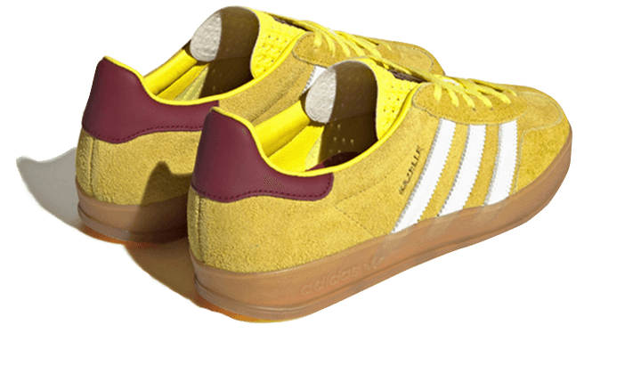 Adidas Gazelle Indoor Bright Yellow Burgundy - IE7003 - Kickzmi