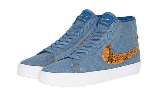 Sneakers éditions limitées et authentiques Nike SB Blazer Supreme Industrial Blue - DX8421-400 - Kickzmi