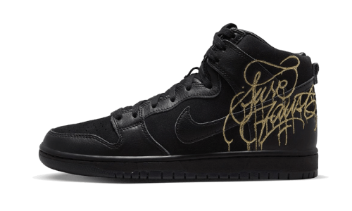 Sneakers éditions limitées et authentiques Nike SB Dunk High FAUST Black Gold - DH7755-001 - Kickzmi