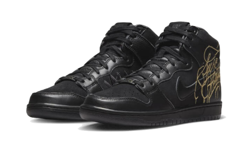 Sneakers éditions limitées et authentiques Nike SB Dunk High FAUST Black Gold - DH7755-001 - Kickzmi