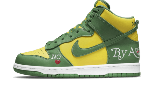 Sneakers limitées et authentiques Nike SB Dunk High Supreme By Any Means Brazil - DN3741-700 - Kickzmi