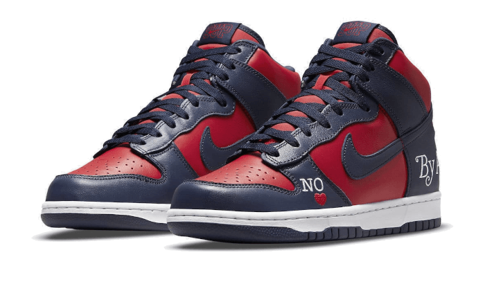 Sneakers limitées et authentiques Nike SB Dunk High Supreme By Any Means Navy - DN3741-600 - Kickzmi