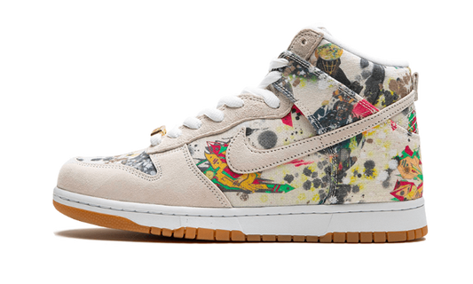 Sneakers limitées et authentiques Nike SB Dunk High Supreme Rammellzee - FD8779-100 - Kickzmi