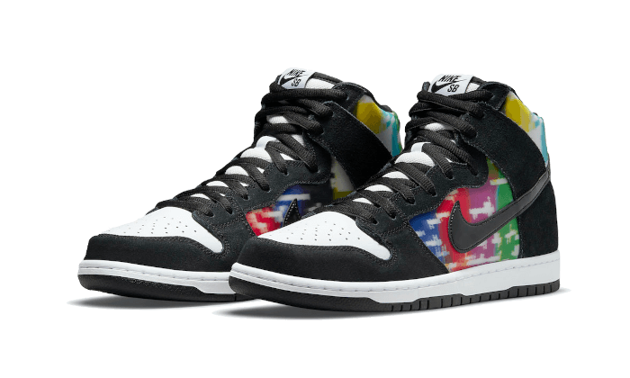 Sneakers éditions limitées et authentiques Nike SB Dunk High TV Signal - CZ2253-100 - Kickzmi