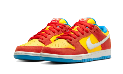 Sneakers éditions limitées et authentiques Nike SB Dunk Low Pro Habanero Red (Bart Simpson) - CD2563-006 - Kickzmi