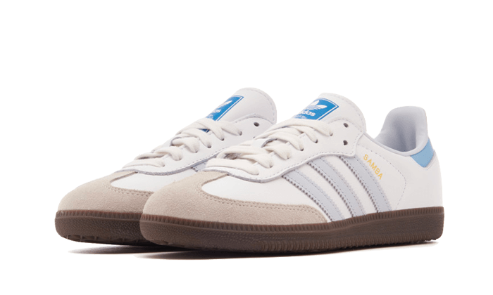 Sneakers éditions limitées et authentiques Adidas Samba OG Core White Halo Blue - ID2055 - Kickzmi