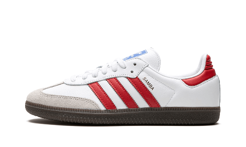 Sneakers éditions limitées et authentiques Adidas Samba OG White Red - IG1025 - Kickzmi