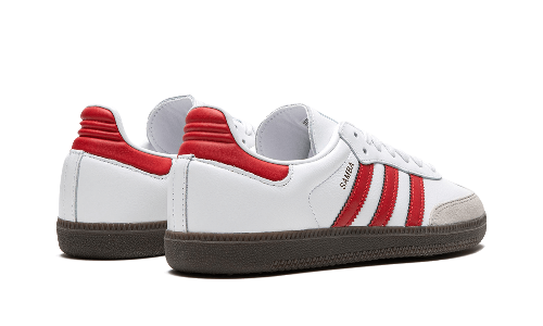 Sneakers éditions limitées et authentiques Adidas Samba OG White Red - IG1025 - Kickzmi