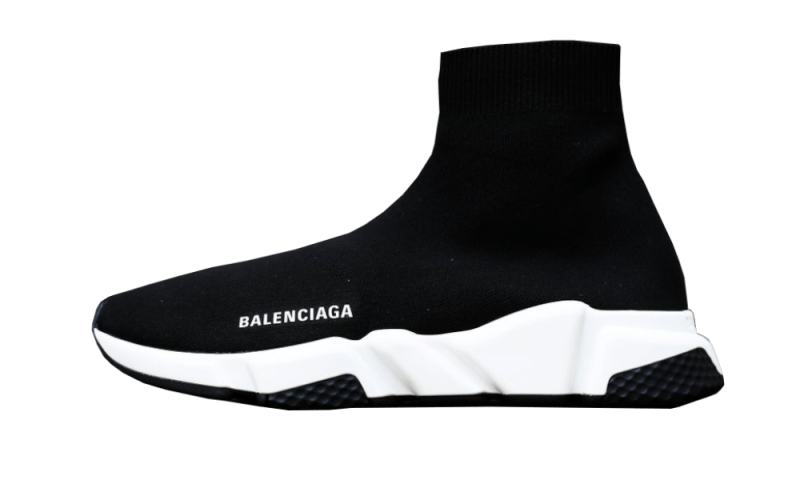 Sneakers éditions limitées et authentiques Balenciaga Speed Trainer White Black - 587286 W05G9 1000 - Kickzmi