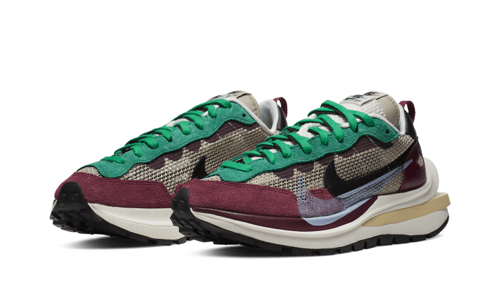 Sneakers éditions limitées et authentiques Nike Vaporwaffle Sacai Villain Red Neptune Green - DD3035-200 - Kickzmi