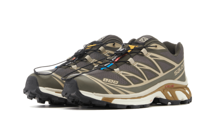 Sneakers éditions limitées et authentiques Salomon XT-6 Beluga Dull Gold - L47136200 - Kickzmi